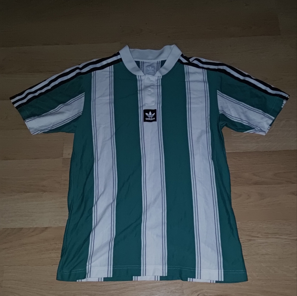 adidas Originals Men's Clatsop Jersey Active Green/White Size M